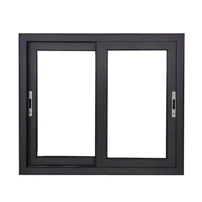 China Single Glass 6063-T5 Aluminum Sliding Glass Window High Security With Fiberglass Net for sale