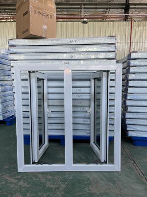 China Double Glazed Open Glass Casement Window Plastic UPVC Casement Windows for sale