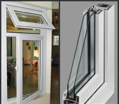 China Double Glazing UPVC PVC Awning Window Impact Glass Windows Customized for sale