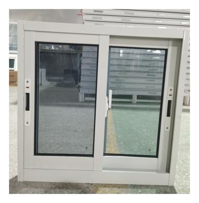 China Double Glazed 3 Track Aluminum Sliding Glass Windows With Push Up Down Lock for sale