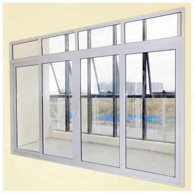 China Modern PVC Sliding Door Weatherproof Horizontal Sliding Door For Balcony for sale