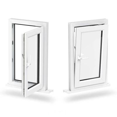 China Modern PVC Double Triple Glazed Tilt And Turn Windows European Style for sale