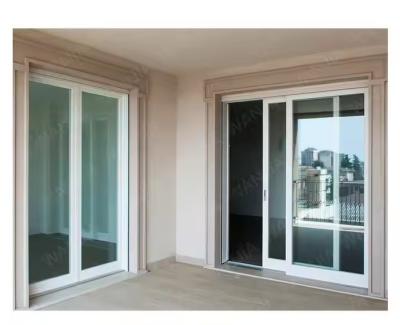 China PVC / UPVC Tempered Glass Sliding Door Standard White Glass Indoor Sliding Doors for sale