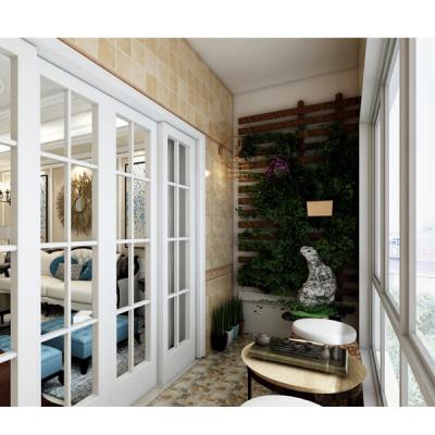 China Hurricane Impact  UPVC / PVC Sliding Door White Vinyl Frame Double Glazed Glass Door for sale