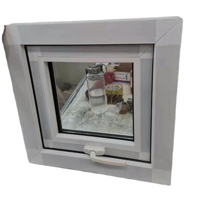 China Heat Insulated Vertical PVC Windows White Double Glazed Awning Windows for sale