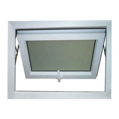 China Conch Profile Plastic PVC Awning Window Clear Double Tempered Glass Window for sale