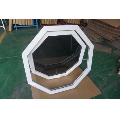 China Modern Irregular PVC Awning Window Waterproof Bathroom Frosted Glass Windows for sale