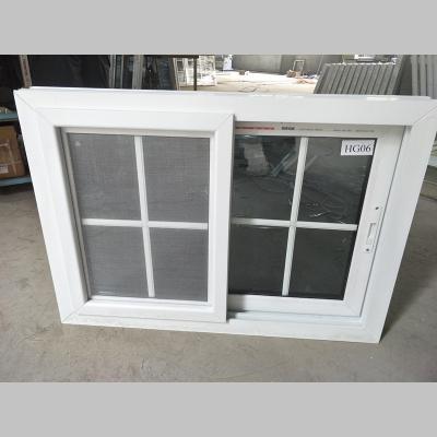 China PVC / UPVC Horizontal Modern Sliding Window For House With Mosquito Screen for sale