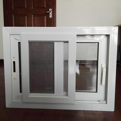 China Hurricane Impact PVC Sliding Window With Mosquito Mesh Customized for sale