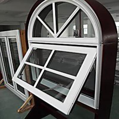 China 900x900mm Single Glazed Top Hung Awning Window UPVC Profile PVC Awning Glass Window for sale