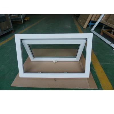 China PVC Frame Double Glazed Sash Windows Waterproof Bathroom Awning Windows for sale