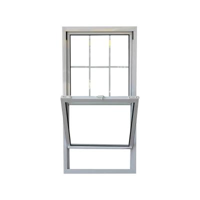 China White Frame Single Hung Vinyl Windows UPVC Profile Easy Clean for sale