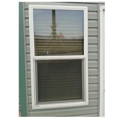 China Locking Mechanism PVC Single Hung Vertical Sliding Windows Low E Vinyl Windows for sale