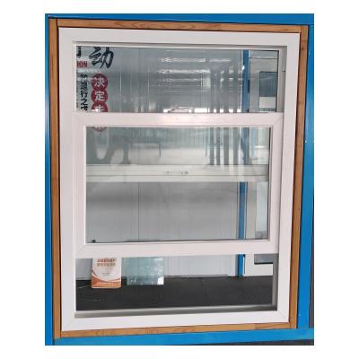 China UPVC Frame Single Hung Vinyl Windows Waterproof Vertical Sliding Vinyl Windows for sale