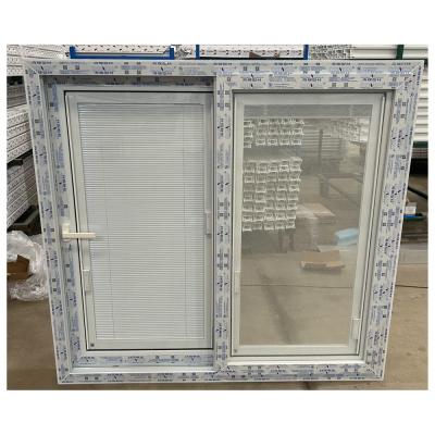 China European Style Horizontal PVC Sliding Window Hurricane Proof Glass Windows for sale