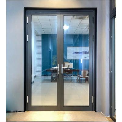 China Modern Aluminum Glass Entry Door Clear External Aluminium Glass Door for sale