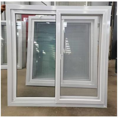 China UPVC frame sliding window with Cheap Price Latest simple design upvc windows 4*4 foot for sale