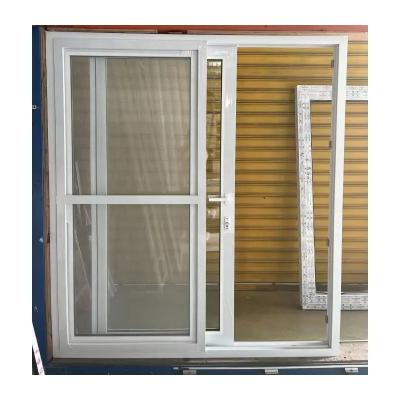 China Factory Price White PVC UPVC Patio Sliding Door Exterior With Mosquito Net for sale