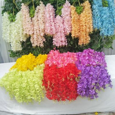 China OurWarm fabric wholesales branded pour wedding artificial flower garland wisteria glicina artificial de Flores venta de Flor for sale