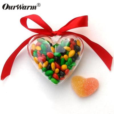 China Perfect For Wedding Favors OurWarm 5pcs Custom Transparent Heart Shape Acrylic Wedding Favors Gift For Guests for sale