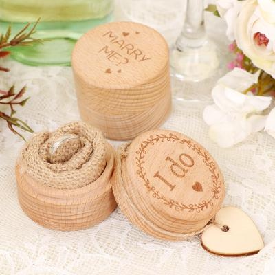 China Proposal Engagement and White Customized High Quality Wholesale Ring Box For Proposal Wedding Wooden Engagement and Marriage for sale