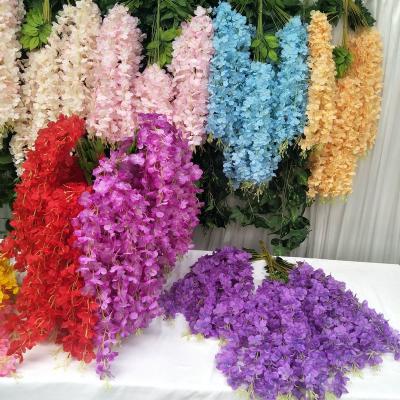 China OurWarm Fabric Wedding Hanging Decorative Artificial Plant Wisteria Flower Vine for sale