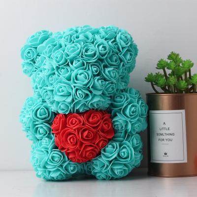 China Valentine's Day OurWarm LOW MOQ Customized 25CM 40CM Teddy Bear Flower Rose for sale