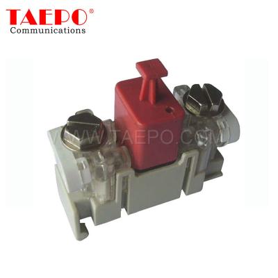 China Grease filled 1 pair insulation displacement connection dropwire STB module with overvoltage protection for sale