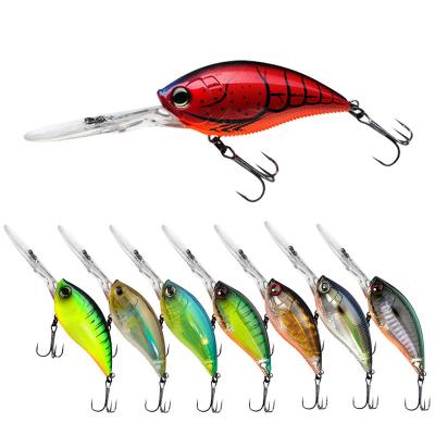 China Bass Fishing Factory Direct Price 70MM Length Freshwater Fishing Lure Hard Bait Fish Crank Lure Fishing Lure for sale