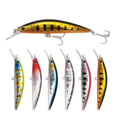 China 90MM Length 27G Ocean Boat Rock Fishing Bent Minnow Sinking Lure 9349 Wholesale Hard Plastic Minnow for sale