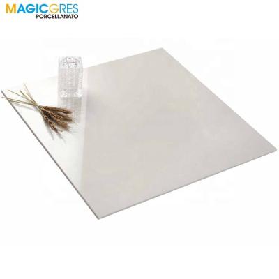 China Hot Sale Glossy Nano Polished Glossy White Porcelain Tile Flooring for sale