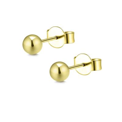 China Hot Sale Cute Ball Stud Earrings Silver 925 Earring Beads Stud Earrings For Women for sale