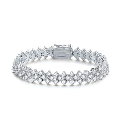 China FASHIONABLE Luxury Bracelet 925 Sterling Silver Cz Diamond Tennis Bracelet For Women for sale