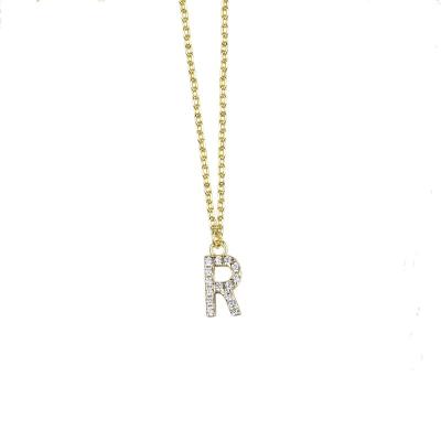 China Trendy Fashion Letter Initial Necklace Charm 925 Initial Letter Necklace for sale