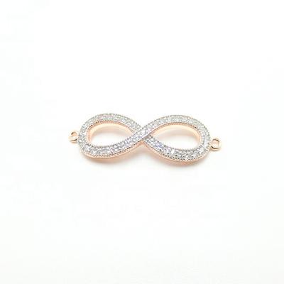 China TRENDY Custom 925 Sterling Silver Infinity Charm DIY for Bracelet Jewelry Making for sale