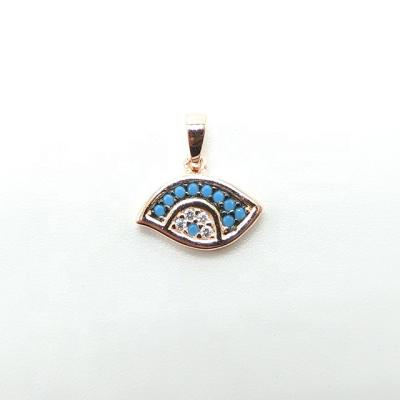 China Customs Fine 925 Sterling Silver Fashionable 2022 Evil Eye Charms Pendant For Jewelry Making for sale