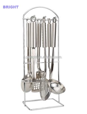 China Sustainable Stainless Steel Kitchen Cookware Set Of 6 With Rack for sale