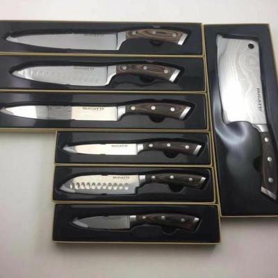 China (SN404) Sustainable Different Function Damascus Carbon Steel 7pcs High Quality Kitchen Knives for sale