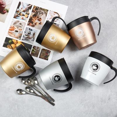 China NEW Viable Wholesale Double Wall 78BoT Stainless Steel Desktop Mug Transfer 0.35L Thermal Copy Insulated Coffee Mug With Press Lid for sale