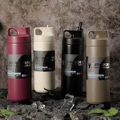 China NEW White 78Bong PORTABLE Water Bottle Wholesale Price Thermos Bottle Sport Bottle Bulk Steel Motivational Vacuum Flask With Straw Lid for sale