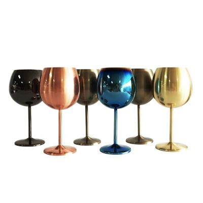 China Stainless Steel Wine Glass Customized Design NEW 78BOT Plated Large Capacity Metal Red Wine Glass Goblet Luxury Long Stem Glass Cup Stainless Steel for sale