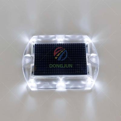 China 6PCS LED Solar Plastic Road Stud Ultra Thin PC Plastic Solar Road Stud for sale