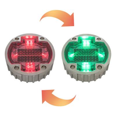 China Alloy+PC Aluminum Cover Road Stud Solar Flashing Light LED Reflective Road Studs Lithium Battery for sale