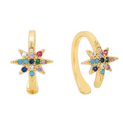 China Custom Colorful Wholesale 2021 Jewelry Gift Crystal Zircon Copper Earrings Set 18K Gold Plated Stud Earrings Women Exquisite FASHIONABLE for sale