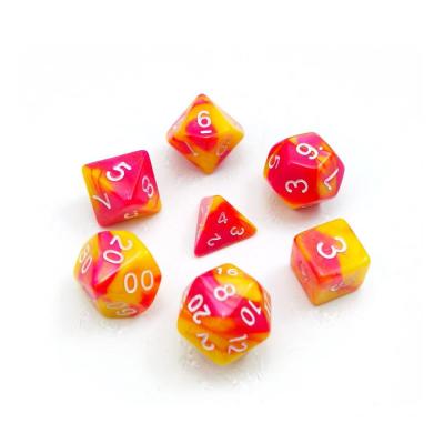 China Eco-Freindly Popular Acrylic Board Game DND Dies 7pc Set Dies Wholesale Custom Dice for sale