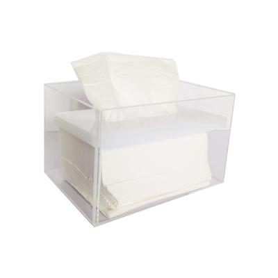 China Luxury Modern Home Plastic Color Tissue Holder Household Morden Decoration Acrylic Tissue Box for sale