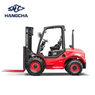 China Construction worksÂ   Hangcha 4WD 4x4 2.5ton Rough Terrain Diesel Forklift for sale