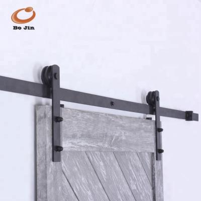 China Durable Classic Sliding Barn Door Hardware Rustic Black Barn Sliding Track for sale