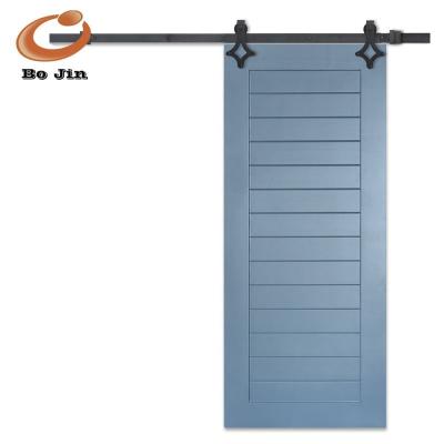 China Modern Sliding Frameless Hang Barn Door Rollers Wooden Barn Doors Hardware for sale