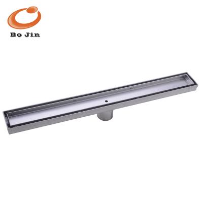 China Modern Bojin Shower Drain Tile Insert Linear Vertical Linear Bathroom Siphon Floor Drain for sale